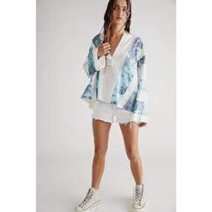 NEW Free People Tidal Wave Tee Tunic Top XS